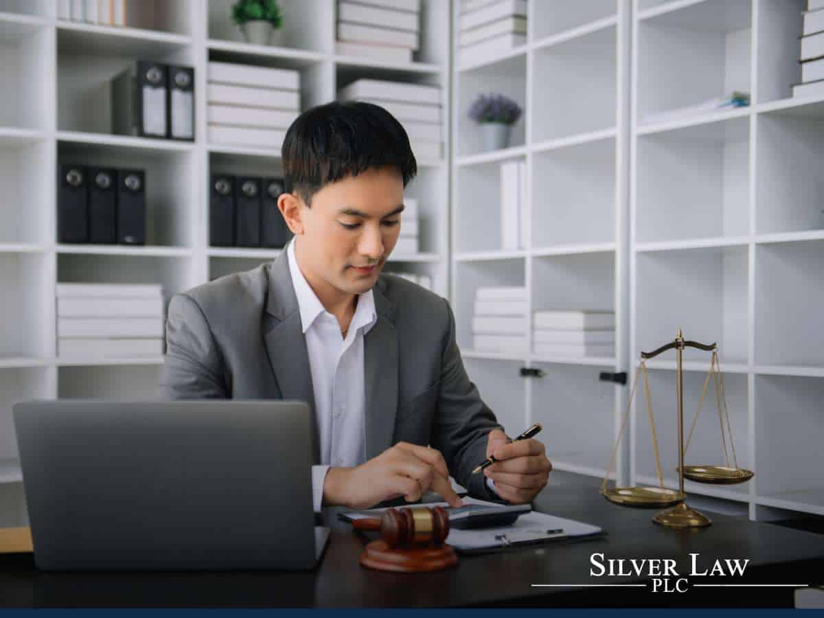 Attorney reviewing documents for a tax audit case
